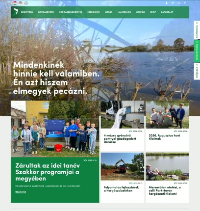 A Vasivizeken.hu horgászportál nyitóoldala